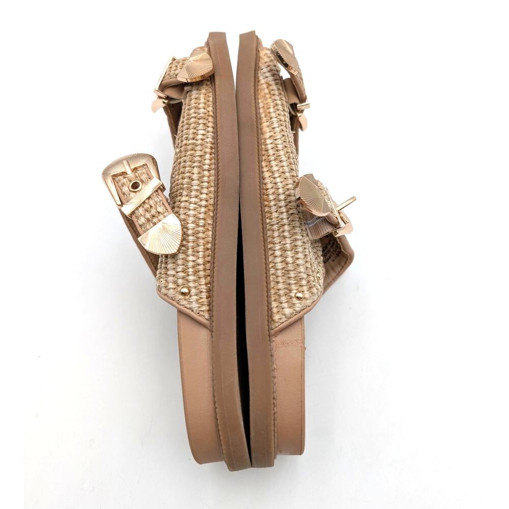 Steve Madden Connely Buckle Slide Sandals Womens Raffia Sz US11 EU41.5 - Picture 9 of 10